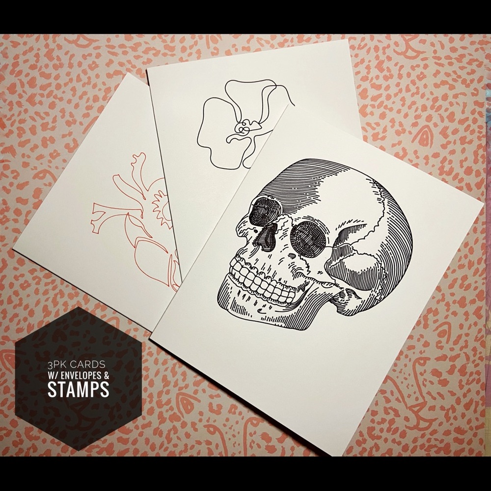 3pk of ink drawn cards